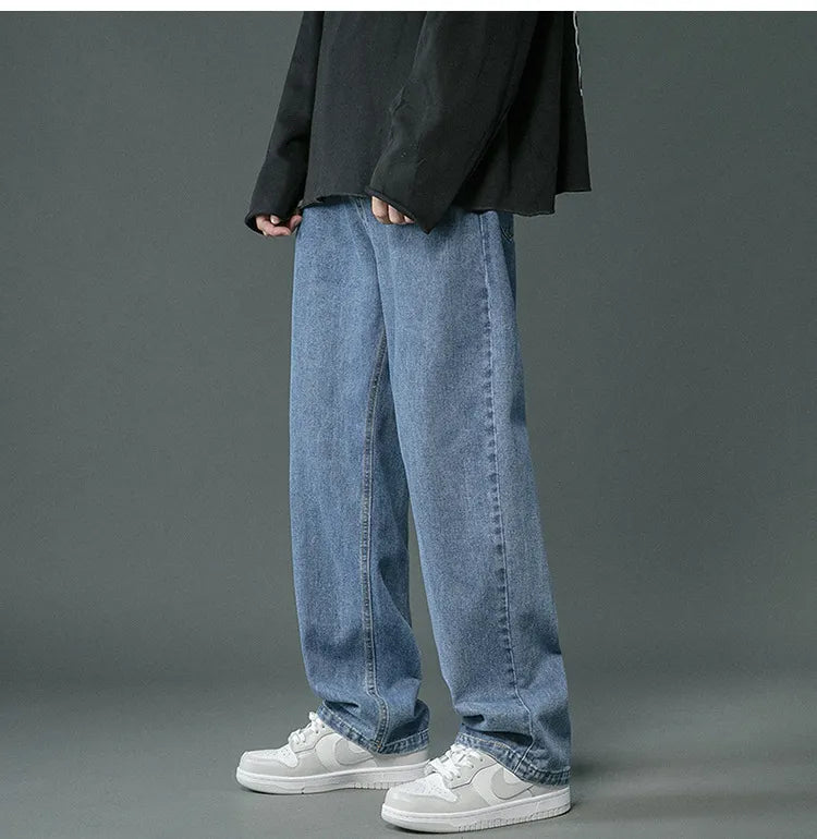 Brett - retro denim baggy bukser