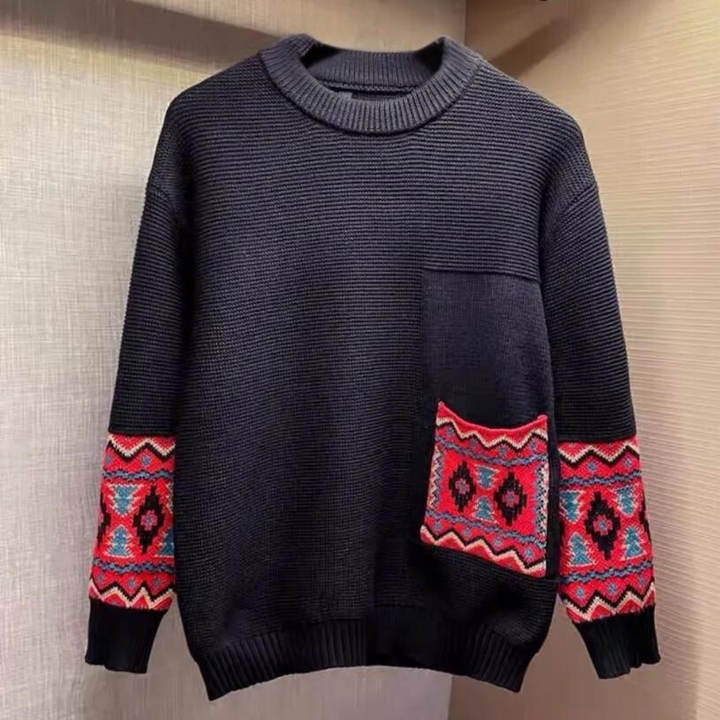 Cosmin - moderne herresweater med tribal design