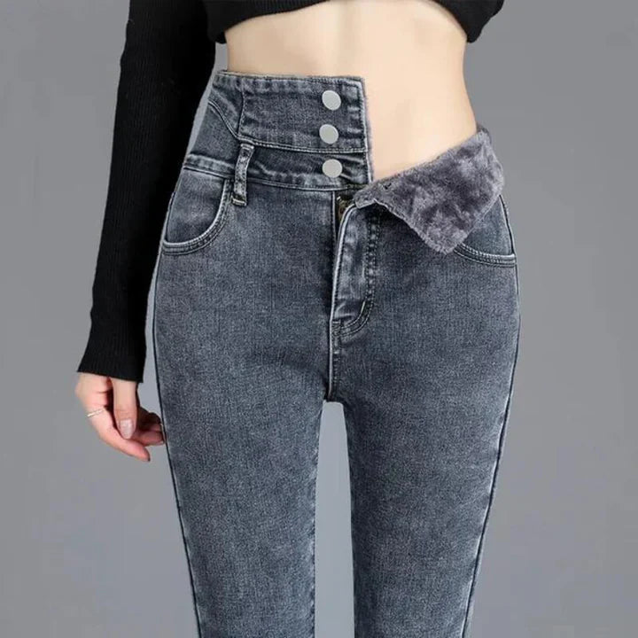 Jasmine - skinny jeans lavet af fleece