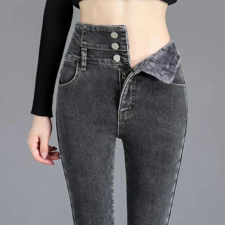 Jasmine - skinny jeans lavet af fleece