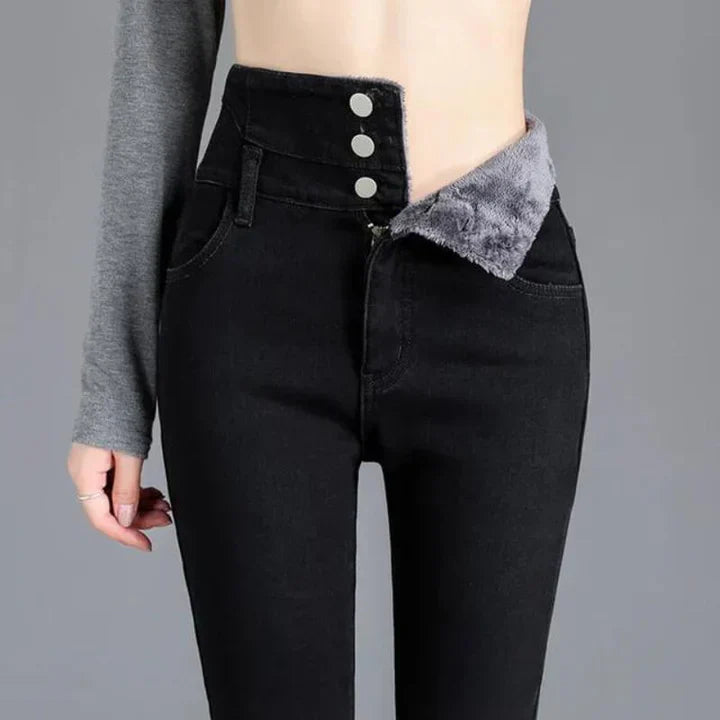 Jasmine - skinny jeans lavet af fleece