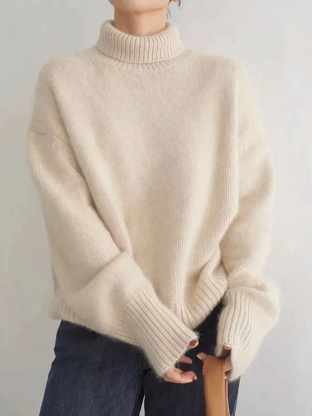 Cashmere rullekrave sweater - sonja