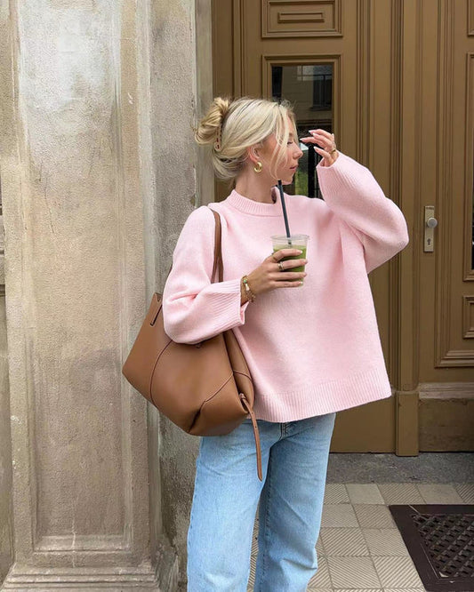 Gisela | pink behagelig sweater