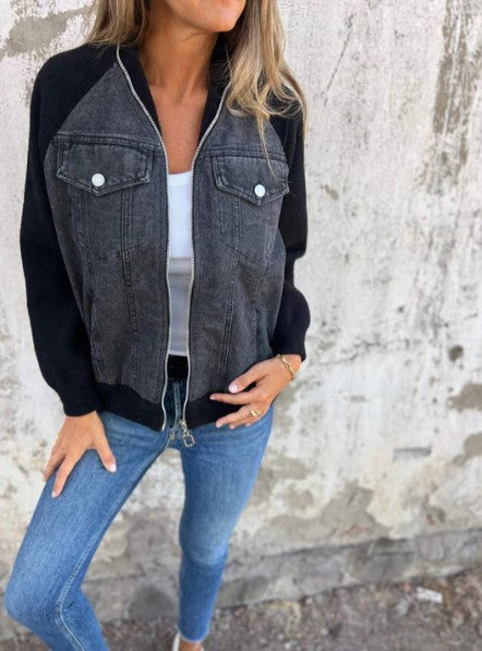 Brooklynn - moderne jakke med denim