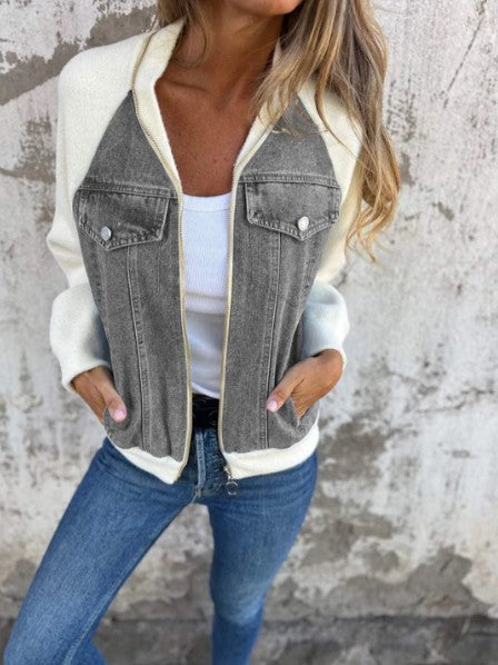 Brooklynn - moderne jakke med denim